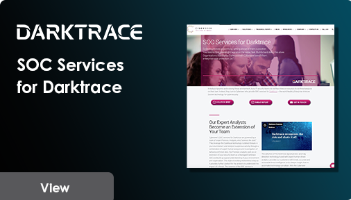 View SOC Services for Darktrace