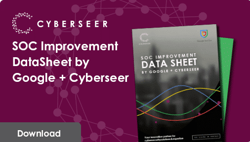 Access a free personalised SOC Improvement Datasheet by Google and Cyberseer.